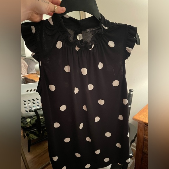 Adrianna Papell Polka Dot Blouse - Picture 3 of 8